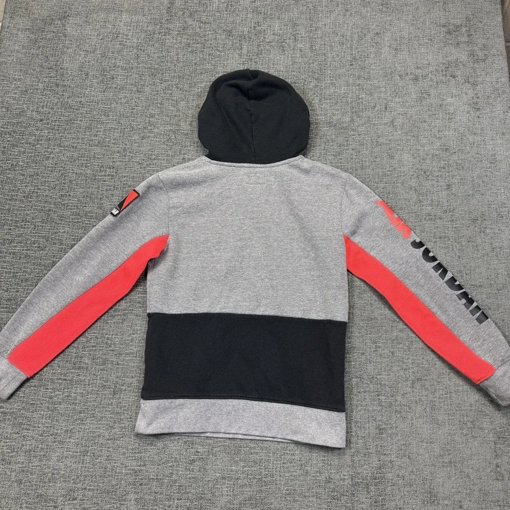 Nike Air Jordan‎ Jumpman Sweatshirt Hoodie Gray Black Basketball Youth Large